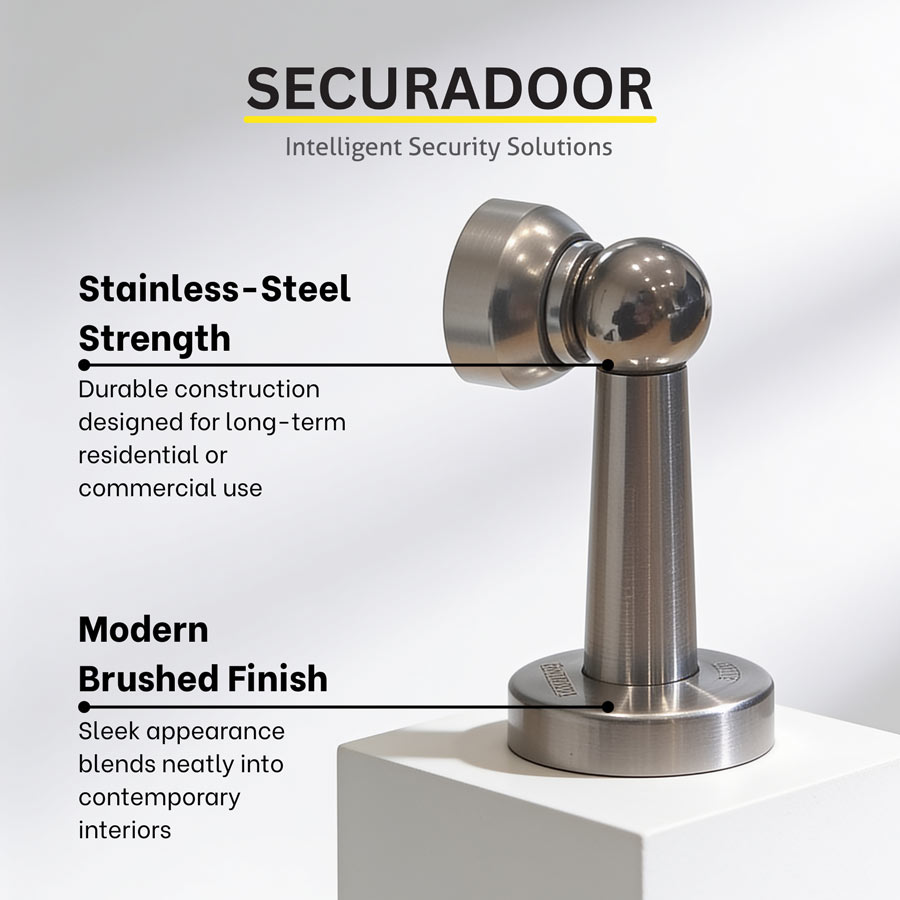 Securadoor Stainless Steel Magnetic Door Stopper