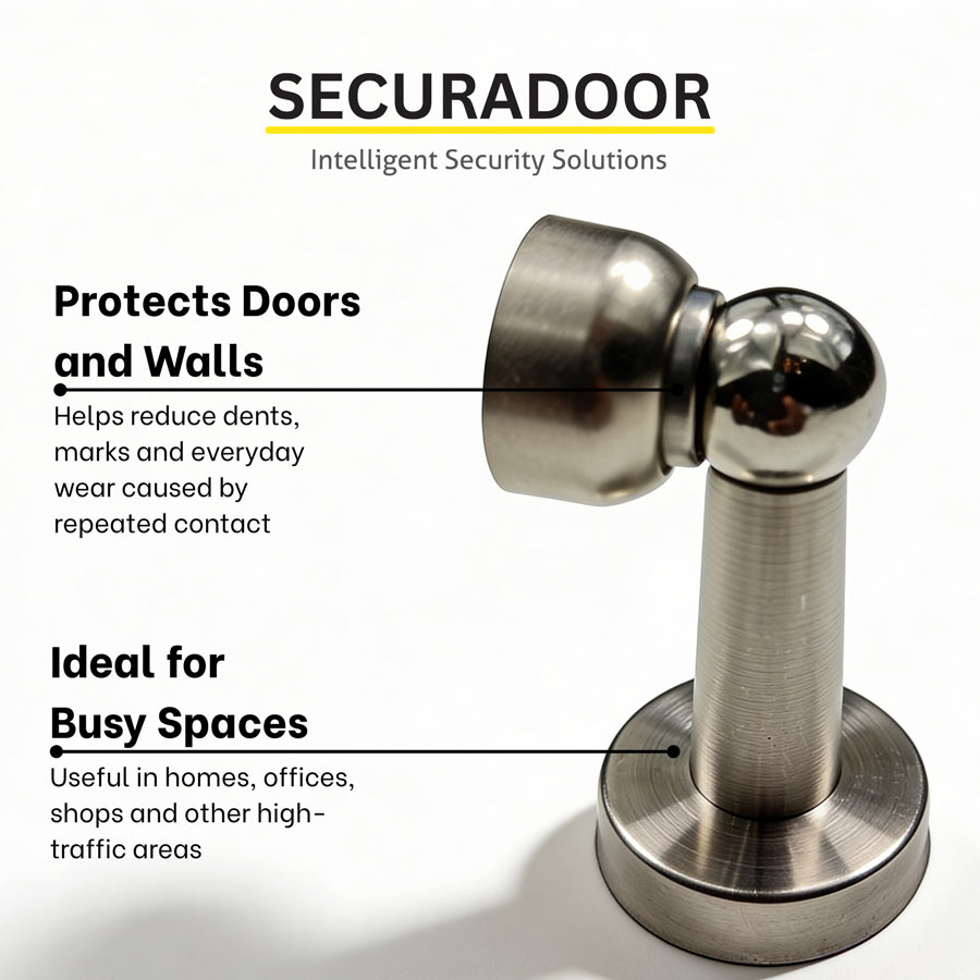 Securadoor Stainless Steel Magnetic Door Stopper