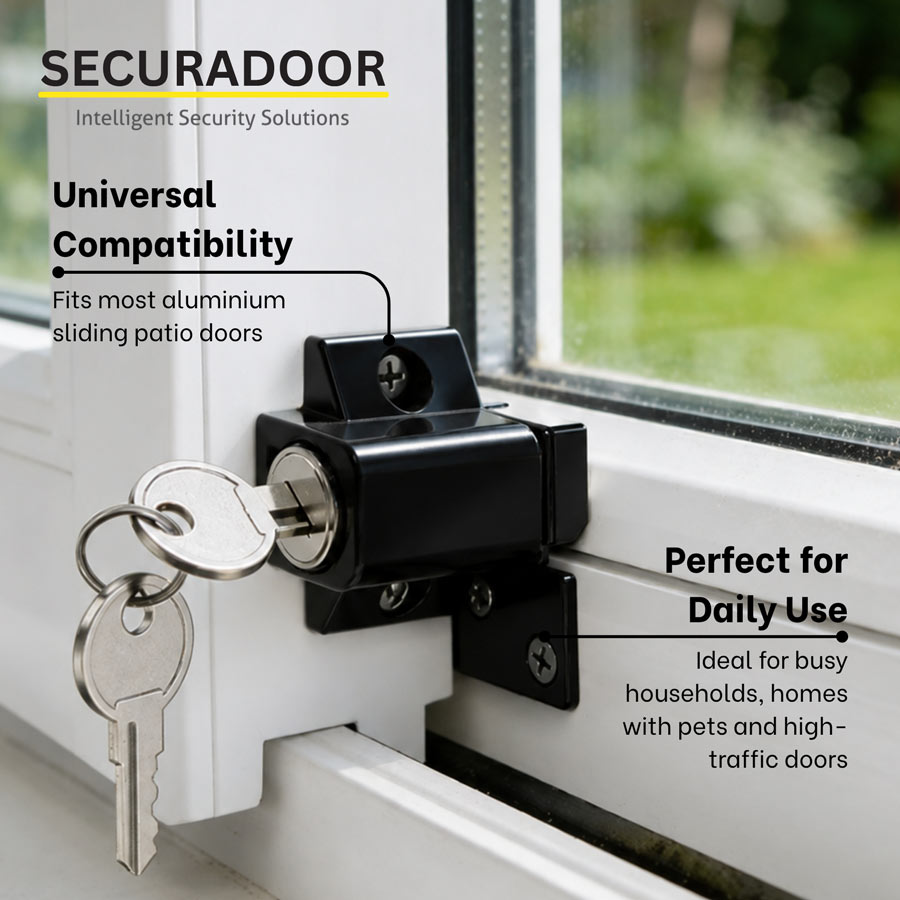 The Securadoor Sliding Patio Door Lock (Keyed)