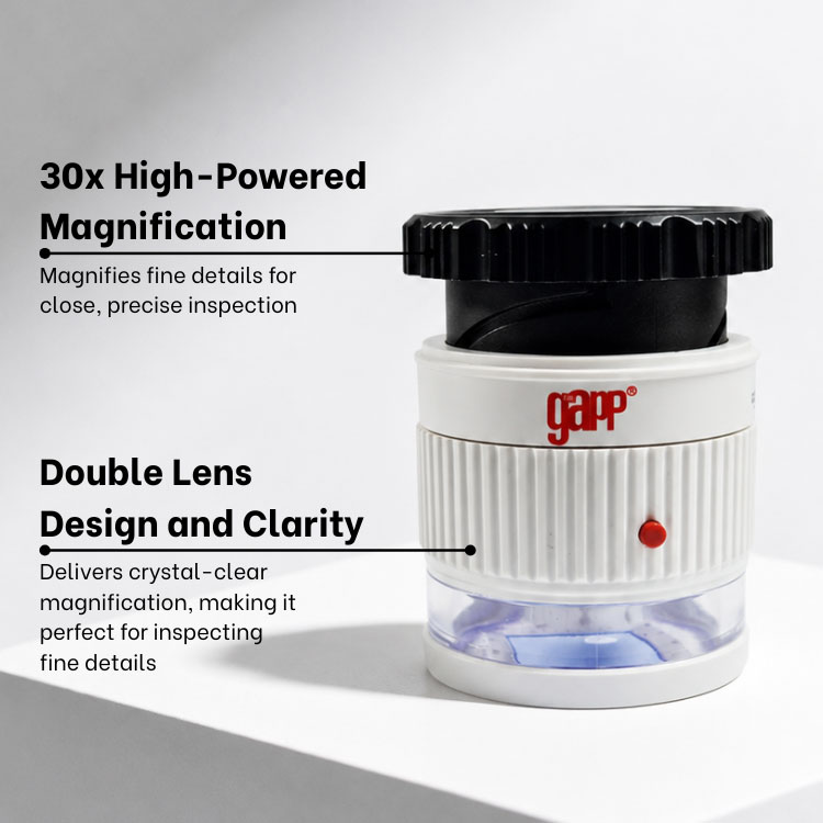 GAPP Magnifying Glass Loupe with Light - 30x