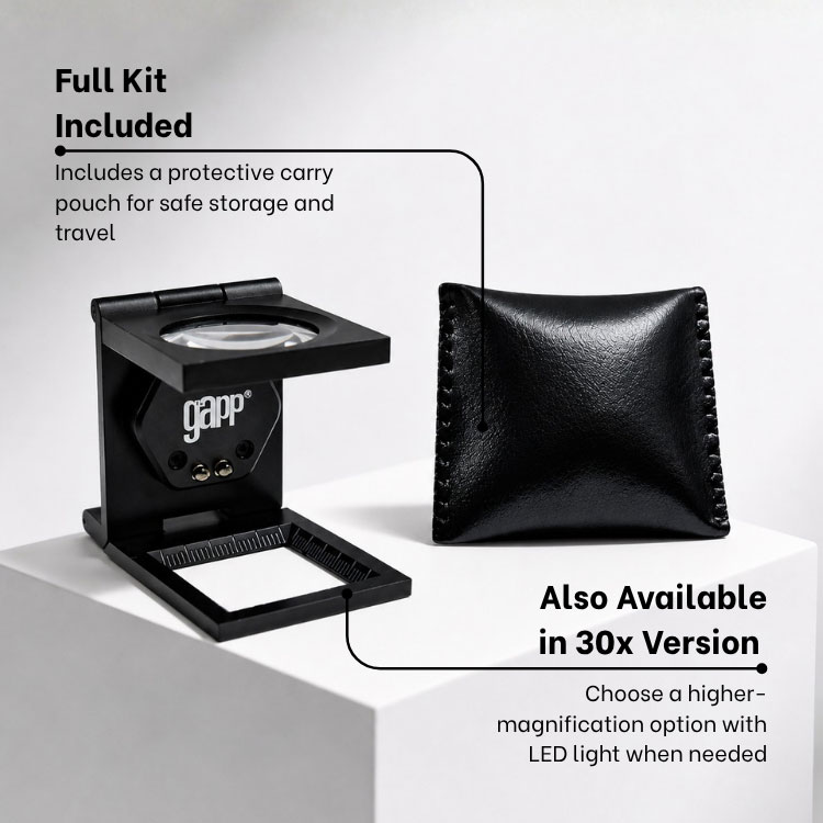 GAPP Magnifying Glass Loupe with Light - 15x