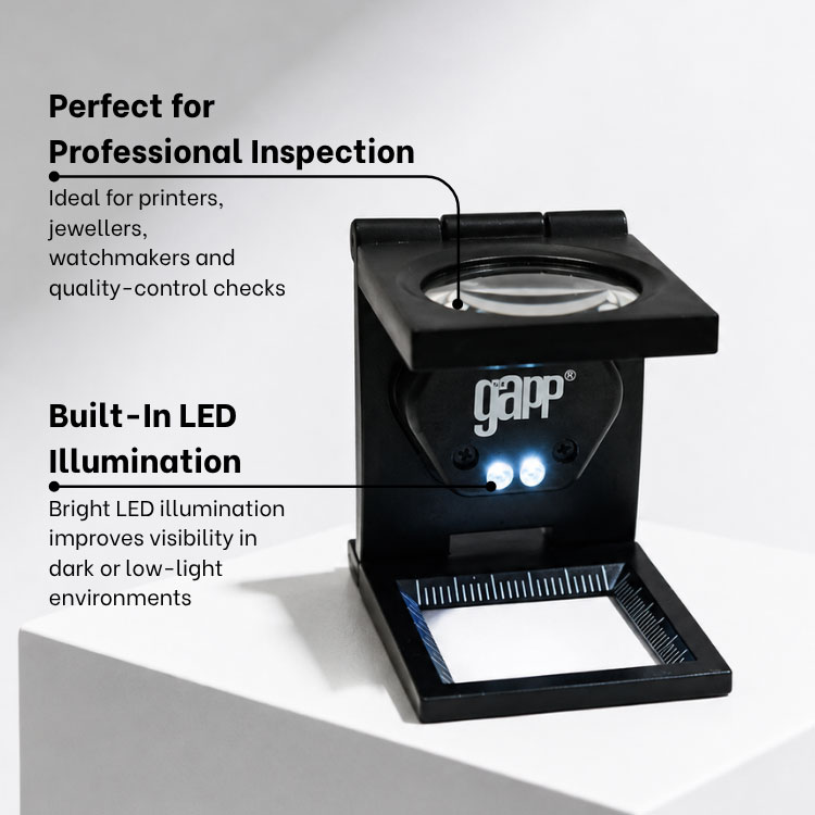 GAPP Magnifying Glass Loupe with Light - 15x